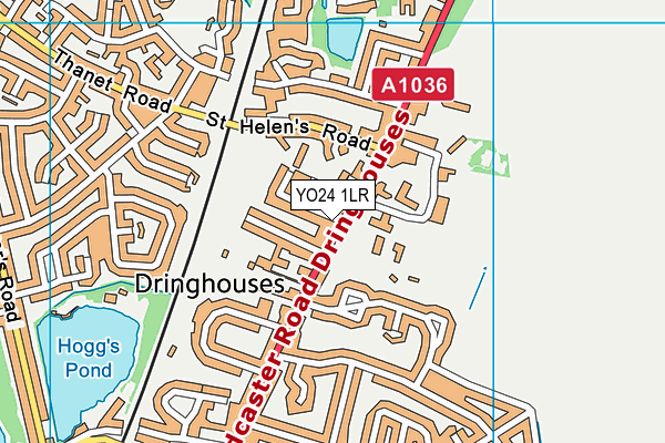YO24 1LR map - OS VectorMap District (Ordnance Survey)