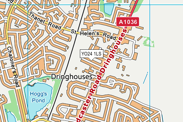 YO24 1LS map - OS VectorMap District (Ordnance Survey)
