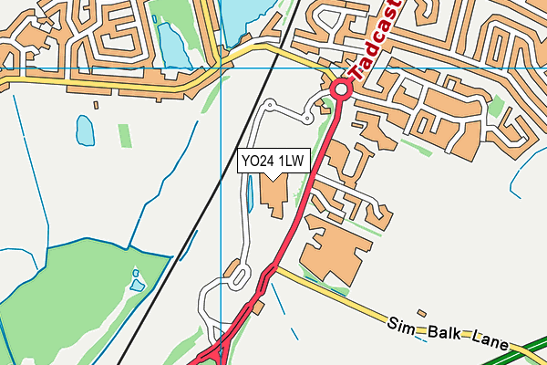 YO24 1LW map - OS VectorMap District (Ordnance Survey)