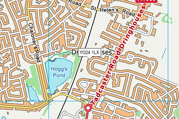 YO24 1LX map - OS VectorMap District (Ordnance Survey)