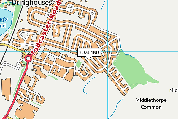 YO24 1ND map - OS VectorMap District (Ordnance Survey)