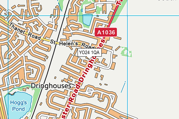 YO24 1QA map - OS VectorMap District (Ordnance Survey)