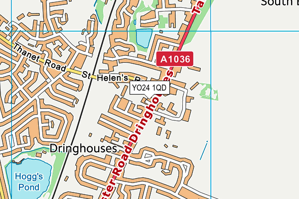 YO24 1QD map - OS VectorMap District (Ordnance Survey)