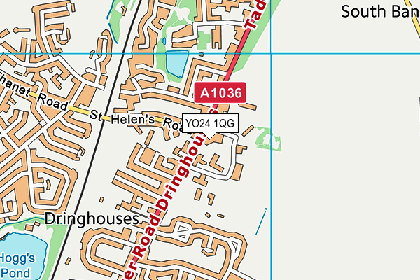 YO24 1QG map - OS VectorMap District (Ordnance Survey)