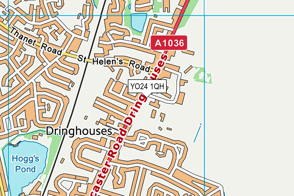 YO24 1QH map - OS VectorMap District (Ordnance Survey)