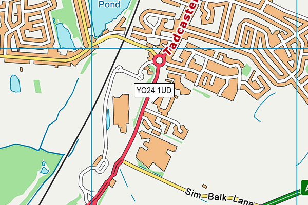 YO24 1UD map - OS VectorMap District (Ordnance Survey)