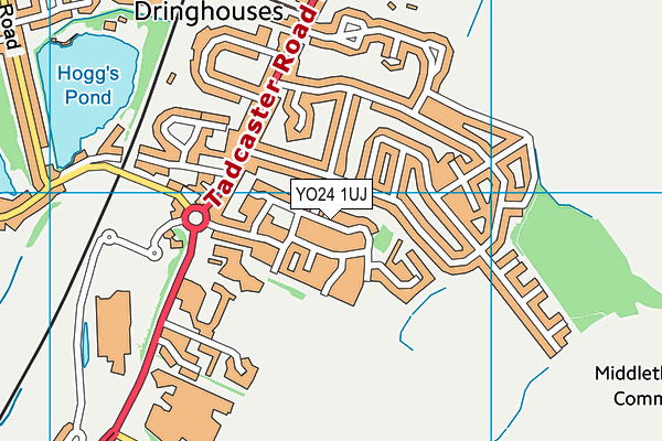YO24 1UJ map - OS VectorMap District (Ordnance Survey)