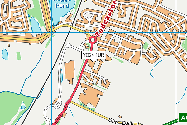 YO24 1UR map - OS VectorMap District (Ordnance Survey)