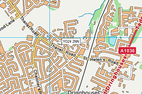 YO24 2NN map - OS VectorMap District (Ordnance Survey)