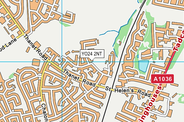YO24 2NT map - OS VectorMap District (Ordnance Survey)