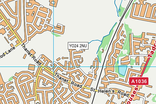YO24 2NU map - OS VectorMap District (Ordnance Survey)