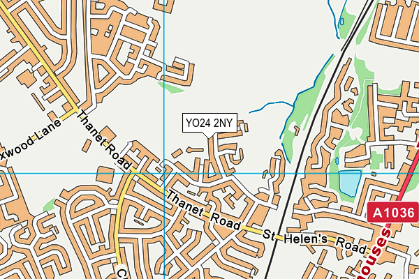 Hob Moor (Closed) map (YO24 2NY) - OS VectorMap District (Ordnance Survey)