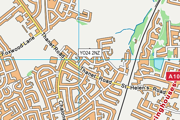 YO24 2NZ map - OS VectorMap District (Ordnance Survey)