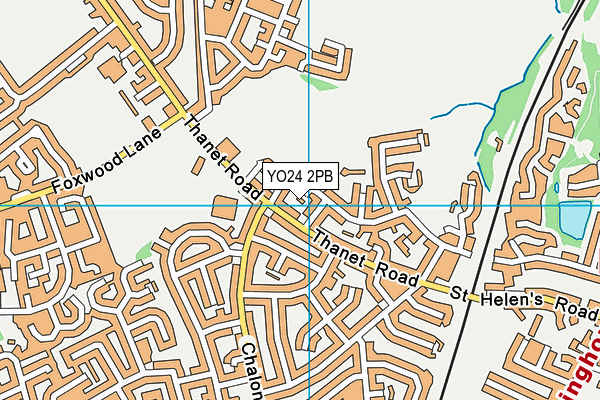 YO24 2PB map - OS VectorMap District (Ordnance Survey)