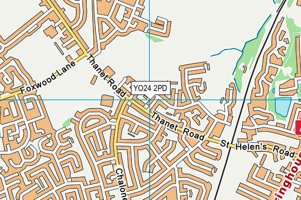 YO24 2PD map - OS VectorMap District (Ordnance Survey)