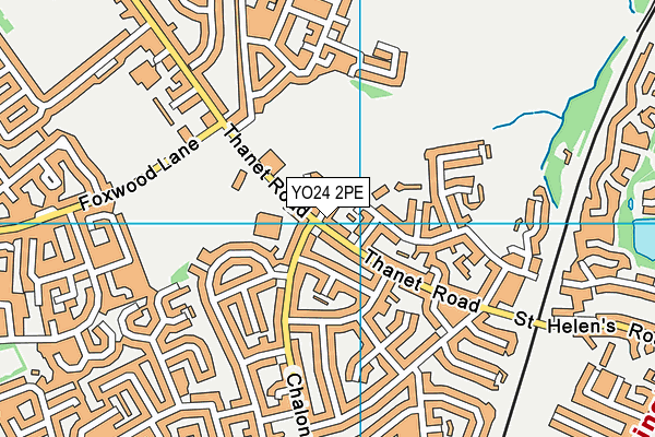 YO24 2PE map - OS VectorMap District (Ordnance Survey)