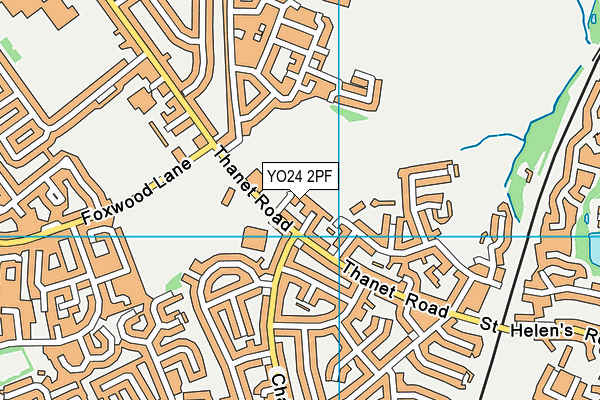 YO24 2PF map - OS VectorMap District (Ordnance Survey)