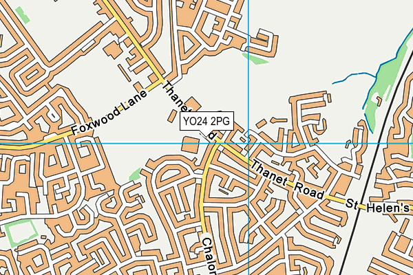 YO24 2PG map - OS VectorMap District (Ordnance Survey)