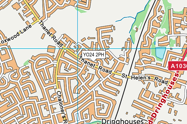 YO24 2PH map - OS VectorMap District (Ordnance Survey)