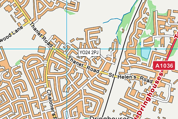 YO24 2PJ map - OS VectorMap District (Ordnance Survey)