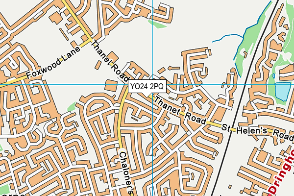 YO24 2PQ map - OS VectorMap District (Ordnance Survey)