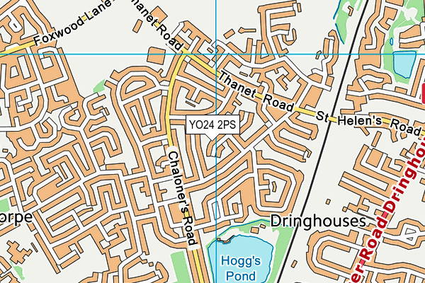 YO24 2PS map - OS VectorMap District (Ordnance Survey)