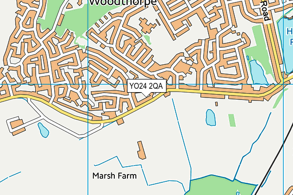YO24 2QA map - OS VectorMap District (Ordnance Survey)