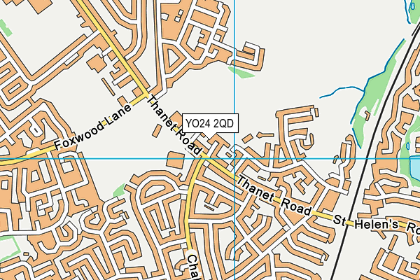 YO24 2QD map - OS VectorMap District (Ordnance Survey)