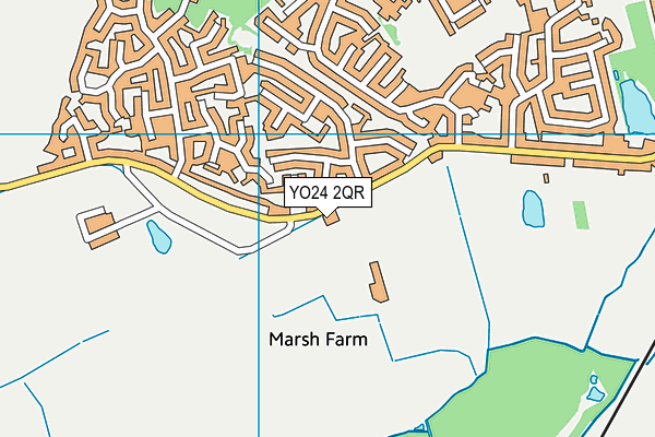 YO24 2QR map - OS VectorMap District (Ordnance Survey)