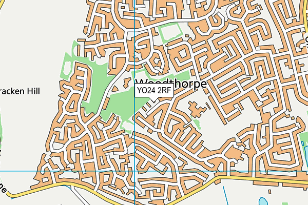 YO24 2RF map - OS VectorMap District (Ordnance Survey)