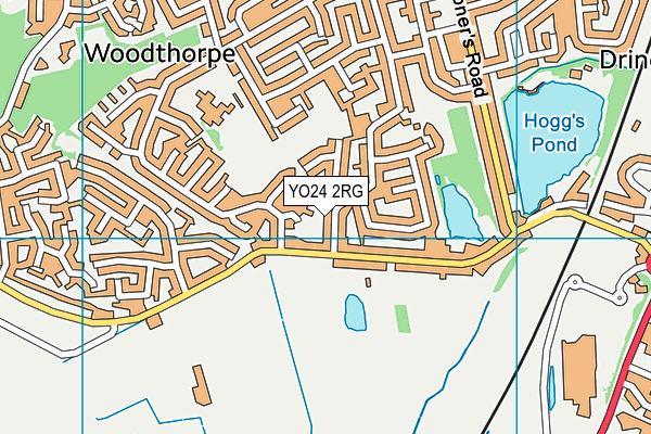 YO24 2RG map - OS VectorMap District (Ordnance Survey)