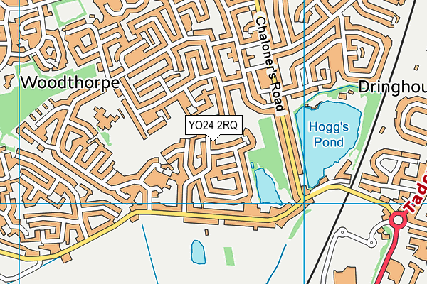 YO24 2RQ map - OS VectorMap District (Ordnance Survey)