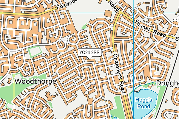 YO24 2RR map - OS VectorMap District (Ordnance Survey)