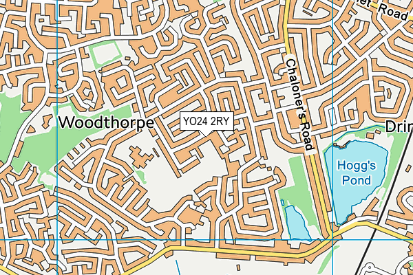 YO24 2RY map - OS VectorMap District (Ordnance Survey)