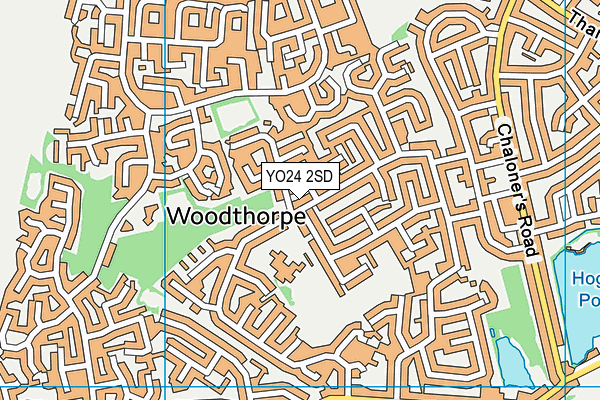 YO24 2SD map - OS VectorMap District (Ordnance Survey)