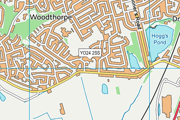 YO24 2SS map - OS VectorMap District (Ordnance Survey)