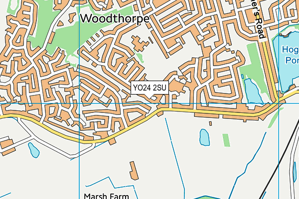 YO24 2SU map - OS VectorMap District (Ordnance Survey)