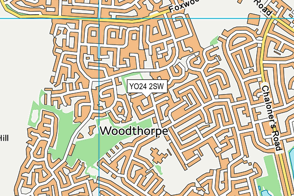 YO24 2SW map - OS VectorMap District (Ordnance Survey)