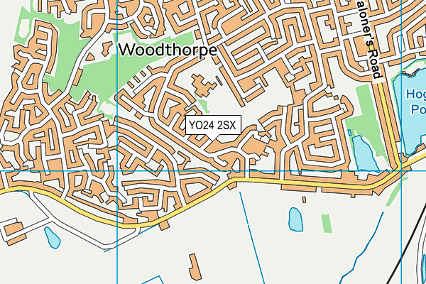 YO24 2SX map - OS VectorMap District (Ordnance Survey)