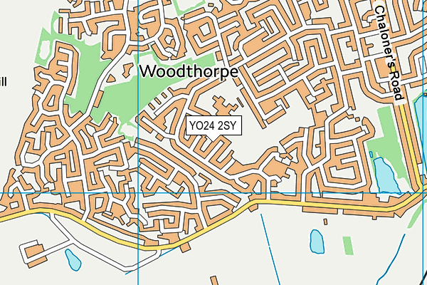 YO24 2SY map - OS VectorMap District (Ordnance Survey)