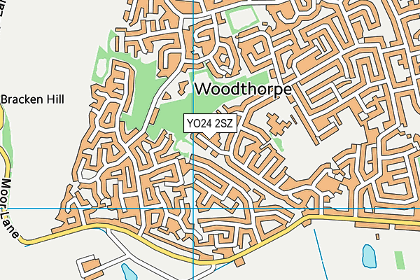 YO24 2SZ map - OS VectorMap District (Ordnance Survey)