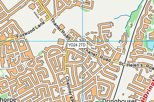 YO24 2TD map - OS VectorMap District (Ordnance Survey)