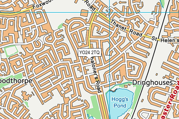YO24 2TQ map - OS VectorMap District (Ordnance Survey)