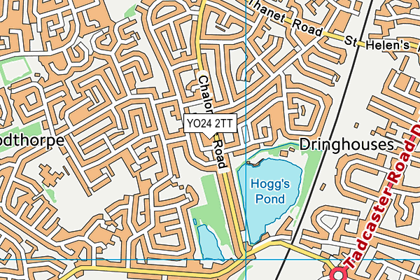 YO24 2TT map - OS VectorMap District (Ordnance Survey)