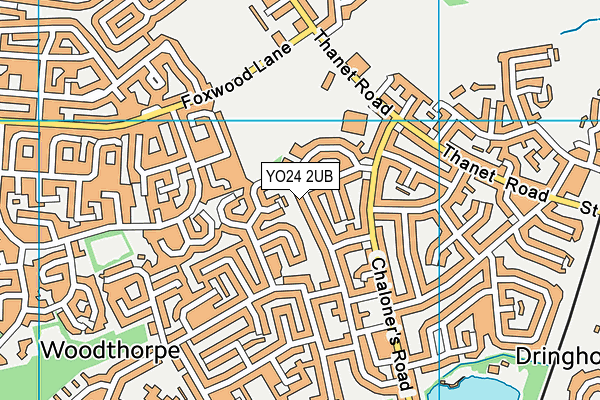 YO24 2UB map - OS VectorMap District (Ordnance Survey)