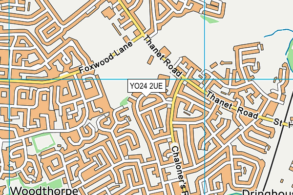 YO24 2UE map - OS VectorMap District (Ordnance Survey)