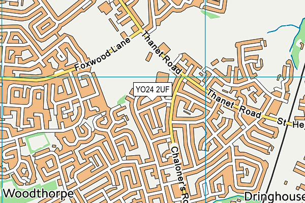 YO24 2UF map - OS VectorMap District (Ordnance Survey)