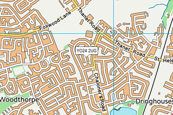 YO24 2UG map - OS VectorMap District (Ordnance Survey)