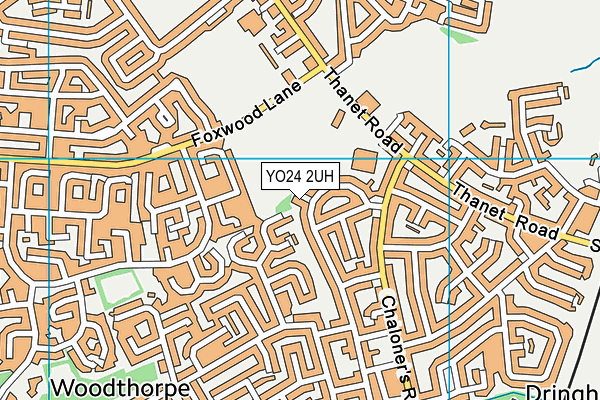 YO24 2UH map - OS VectorMap District (Ordnance Survey)