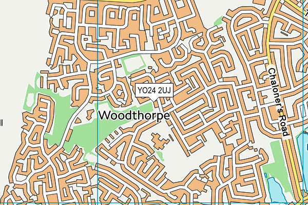 YO24 2UJ map - OS VectorMap District (Ordnance Survey)